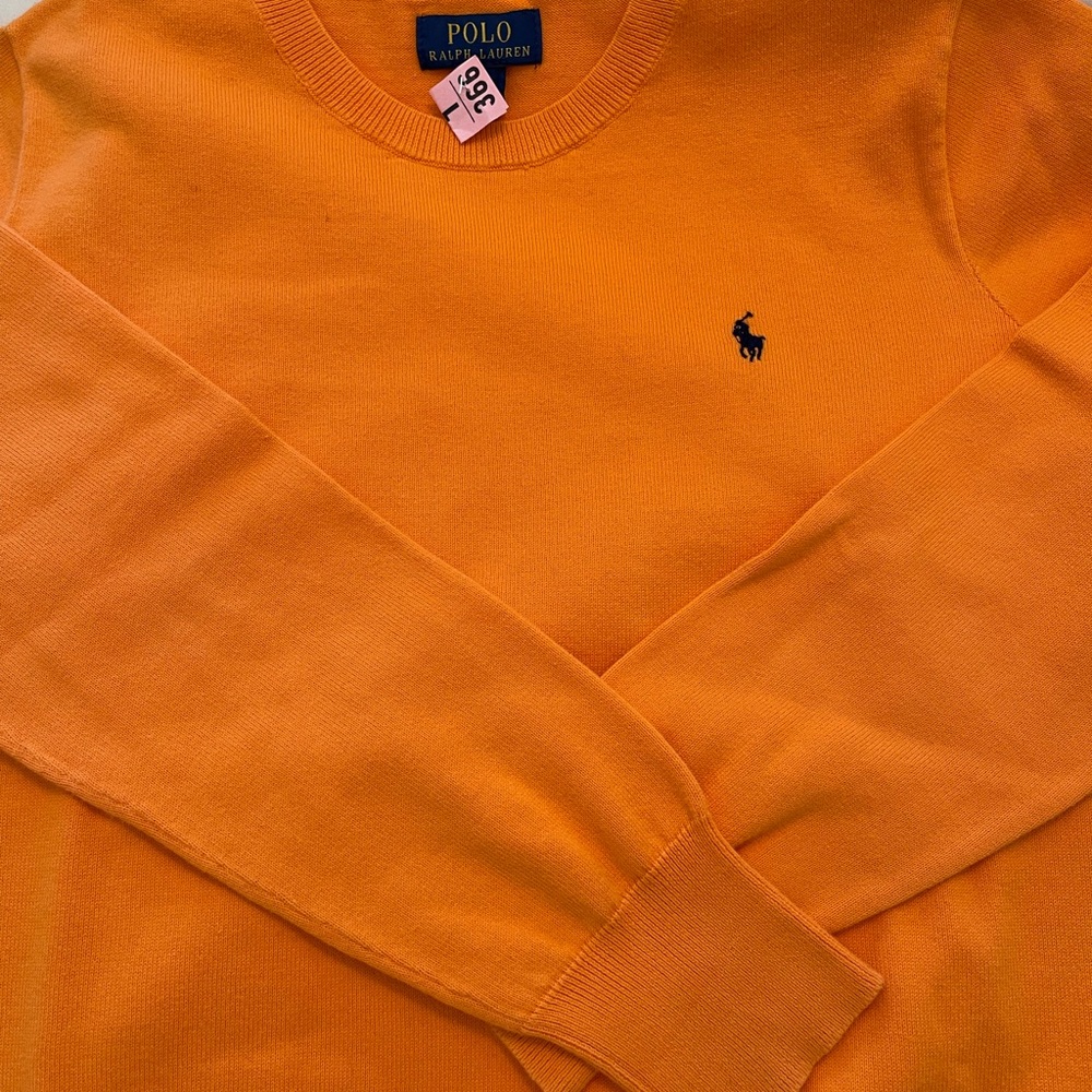Ralph Lauren Polo Boys Orange Sweater -Size: XL (18-20)